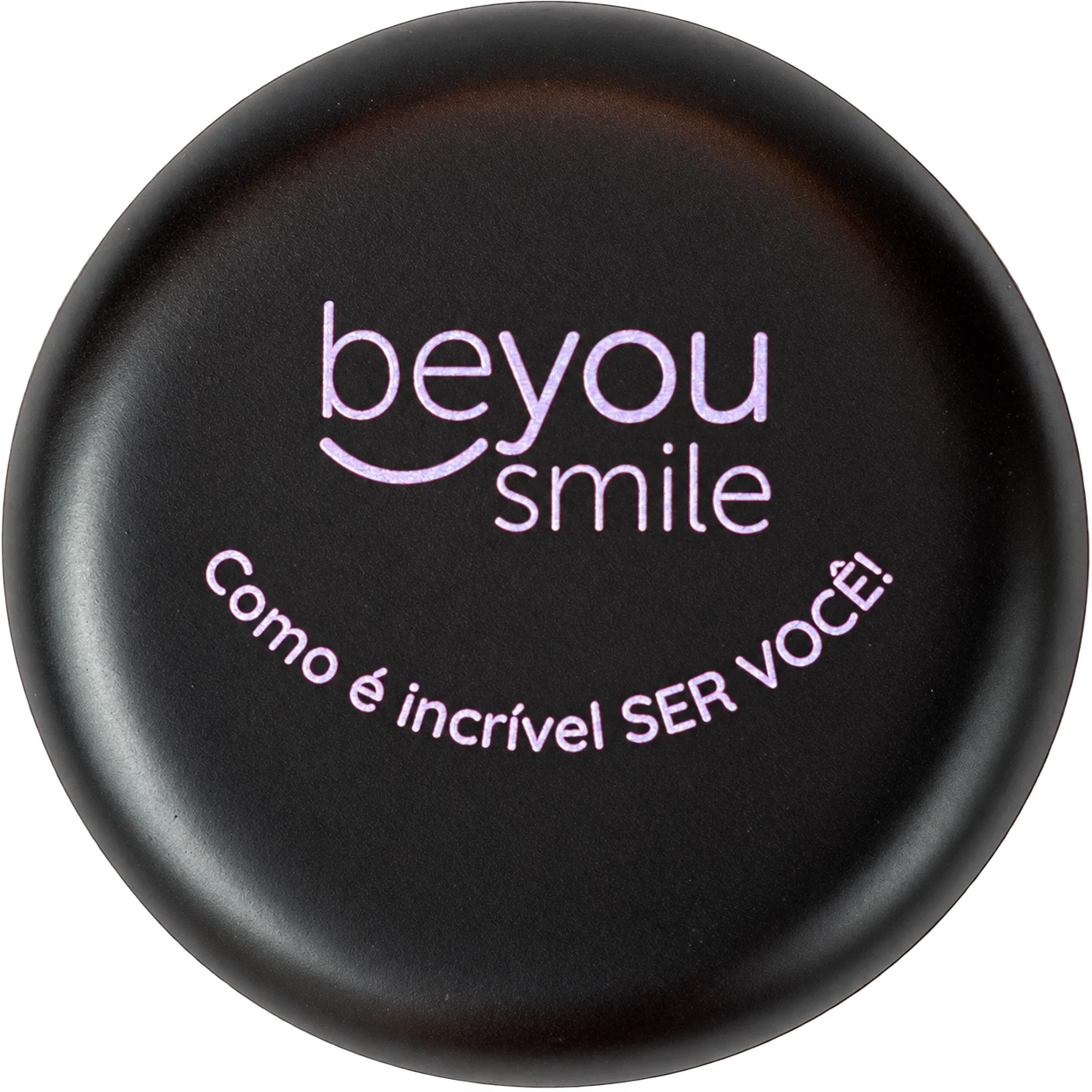 Estojo preto Beyou Smile com a frase Como é incrível ser você